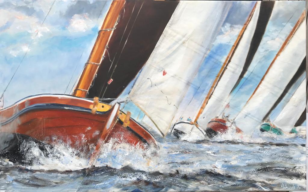 Skûtsje wedstrijdzeilen