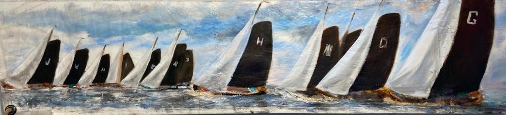 skûtsjes op een rij