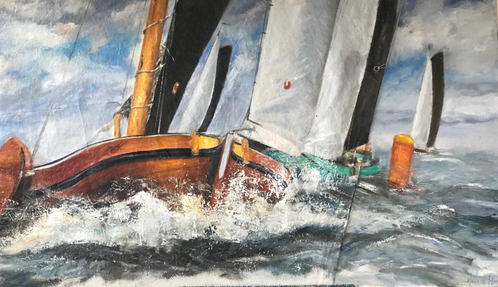 Skûtsje bruin-groen