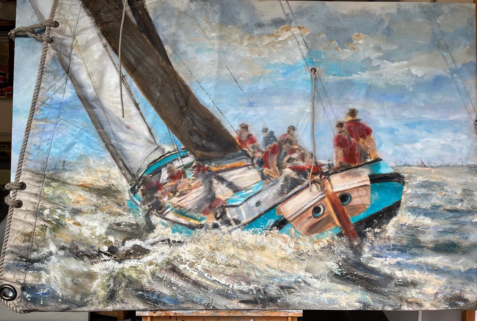 Skûtsje in de golven